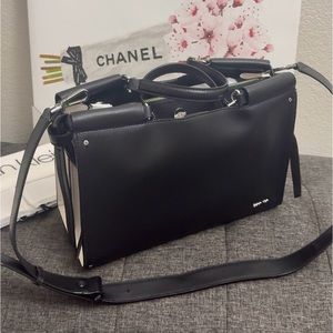 CALVIN KLEIN Black and White Handbag